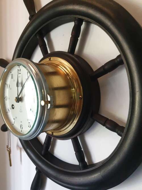 VINTAGE SCHATZ MARINER CLOCK FROM GERMANY RUNNING