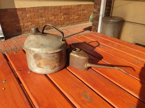 VINTAGE SAR OIL CAN AND OILER SET