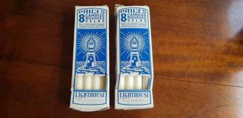 RARE VINTAGE BOXED LIGHTHOUSE CANDLES