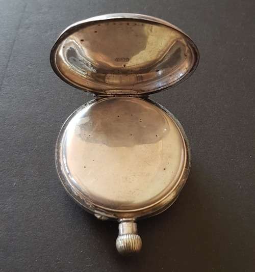 CIRCA 1890 JB YABSLEY SWISS 935 SILVER POCKET WATCH, GOLD HANDS , RUNNING CONDITION.103 GRAM