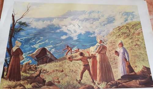EERSTE DRUK `BLYDEVOORUITZIGHT` PIET RETIEF. 88 X 64 CM