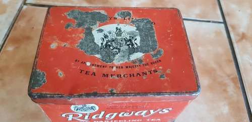 VINTAGE  RIDGWAYS TEA TIN