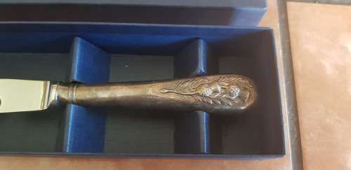 GEORGE BUTLER SILVERSMITHS CHEESE KNIFE MINT.