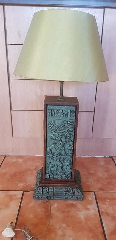 BEAUTIFUL INKA STONE LAMP. 800 MM HIGH