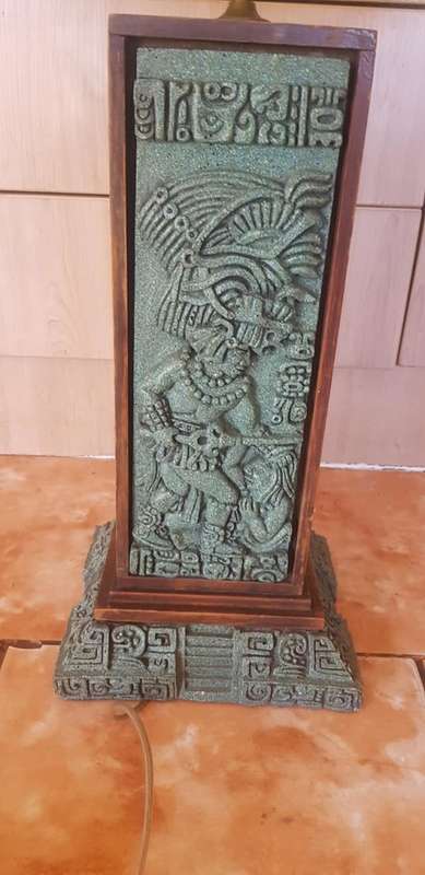 BEAUTIFUL INKA STONE LAMP. 800 MM HIGH