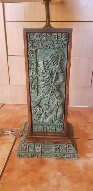 BEAUTIFUL INKA STONE LAMP. 800 MM HIGH