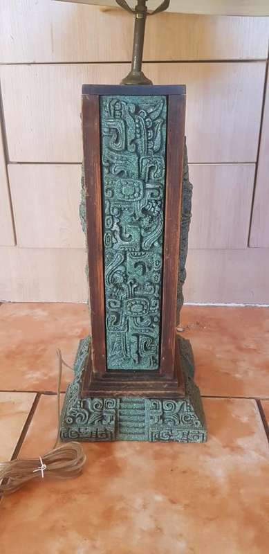BEAUTIFUL INKA STONE LAMP. 800 MM HIGH