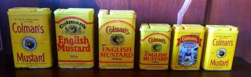 6 X COLMAN`S VARIATION TINS.