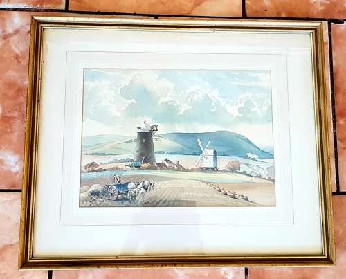 EMERSON HAROLD GROOM 1890-1983 ORIGINAL WATERCOLOUR. 36 X 26 CM