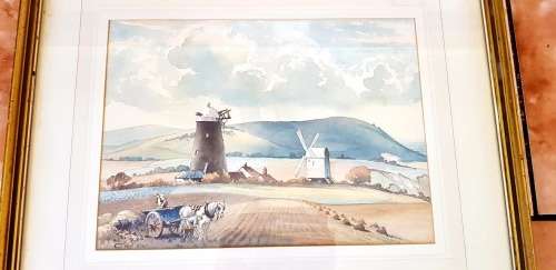 EMERSON HAROLD GROOM 1890-1983 ORIGINAL WATERCOLOUR. 36 X 26 CM