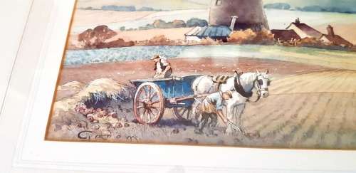 EMERSON HAROLD GROOM 1890-1983 ORIGINAL WATERCOLOUR. 36 X 26 CM