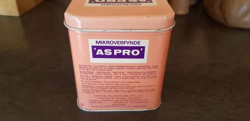 VINTAGE ASPRO 500 TABLET TIN