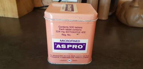 VINTAGE ASPRO 500 TABLET TIN