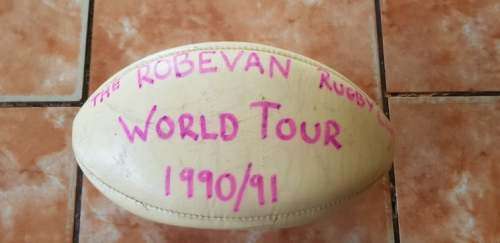 VINTAGE MITRE GRAND SLAM LEATHER RUGBY BALL