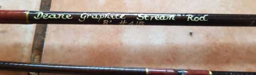 VINTAGE DEANE GRAPHITE STREAM FLY ROD 8` 4/5 ACTION.