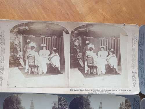 LATE 1800, EARLY 1900 STEREO VIEW SLIDES INCLUDING QUEEN VICTORIA