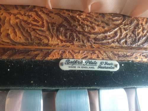 EXCELLENT DAINTY ANGORA PLATE FISH SERVING SET.