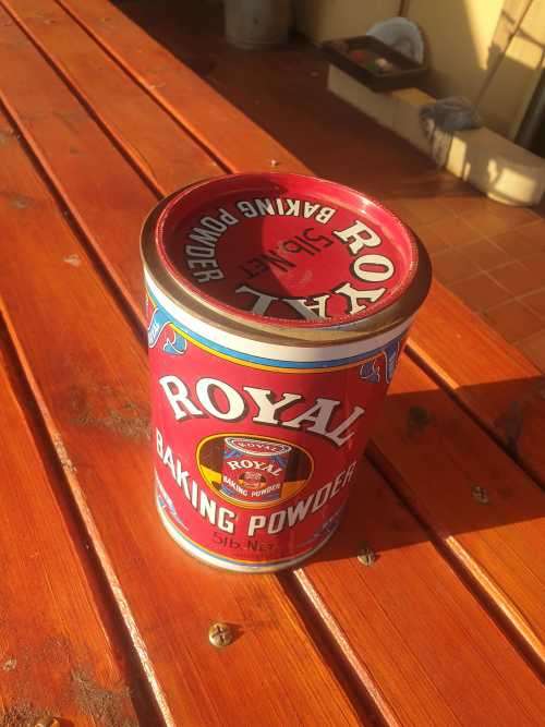RARE 5 LBS ROYAL BAKING POWDER TIN.