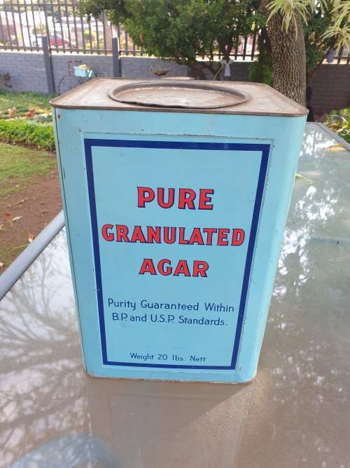 RARE 20 LBS NZ DAVIS AGAR TIN