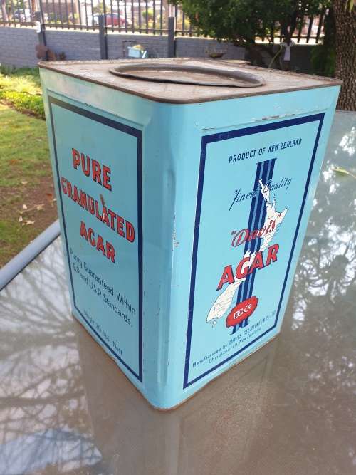 RARE 20 LBS NZ DAVIS AGAR TIN