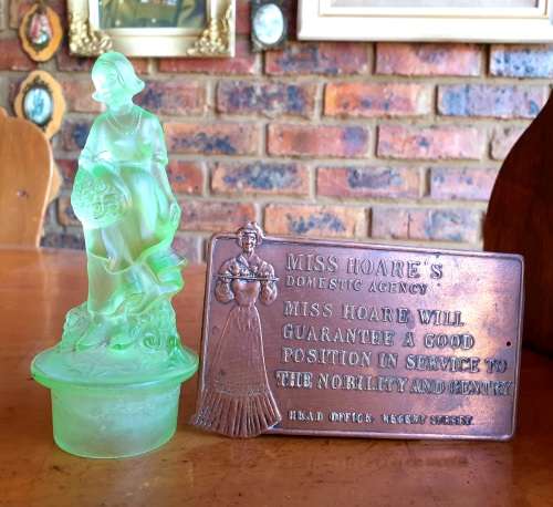 ANTIQUE LARGE BOTTLE STOPPER AND MS HOARE`S PLAGUE