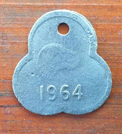 1964 FRASERBURG DOG LICENSE TOKEN
