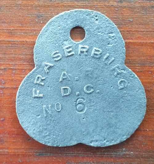 1964 FRASERBURG DOG LICENSE TOKEN