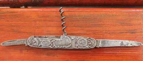 VINTAGE KRUGER/ DE WET POCKET KNIFE WITH CORK PULLER