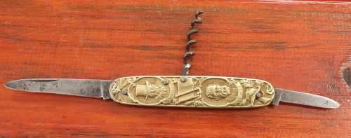 VINTAGE KRUGER/ DE WET POCKET KNIFE WITH CORK PULLER