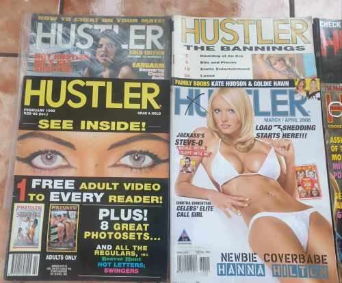6 x VINTAGE EXPLICIT HUSTLER MAGAZINES