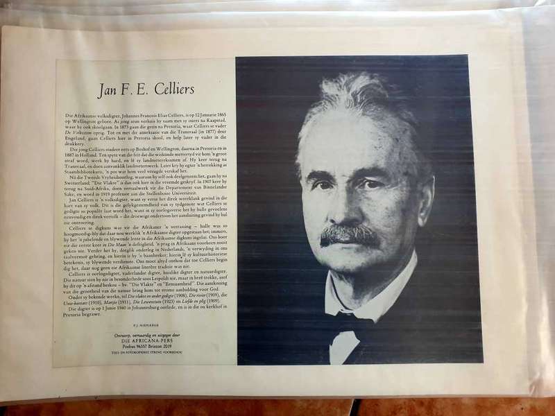FAMOUS SOUTH AFRICAN WRITER/ POET CARTON DISPLAY A3 SIZE