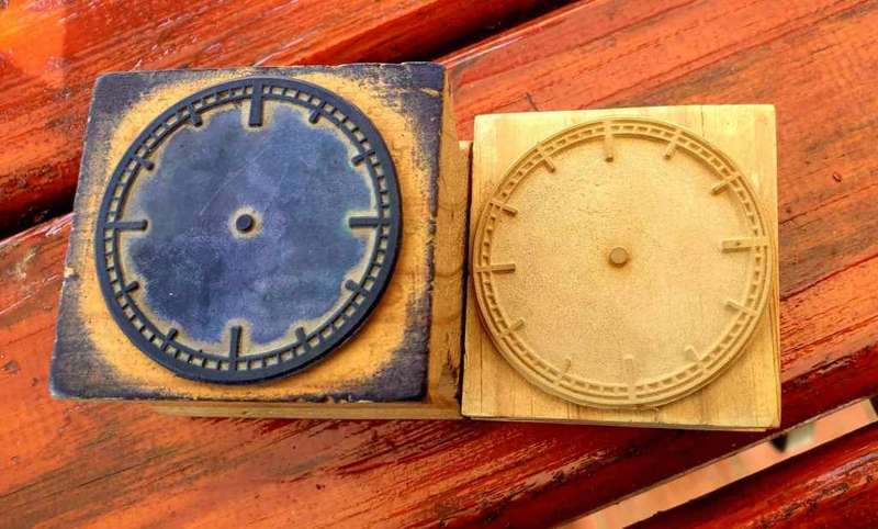VINTAGE CLOCK FACE TIME EDUCATION STAMPS 50 MM