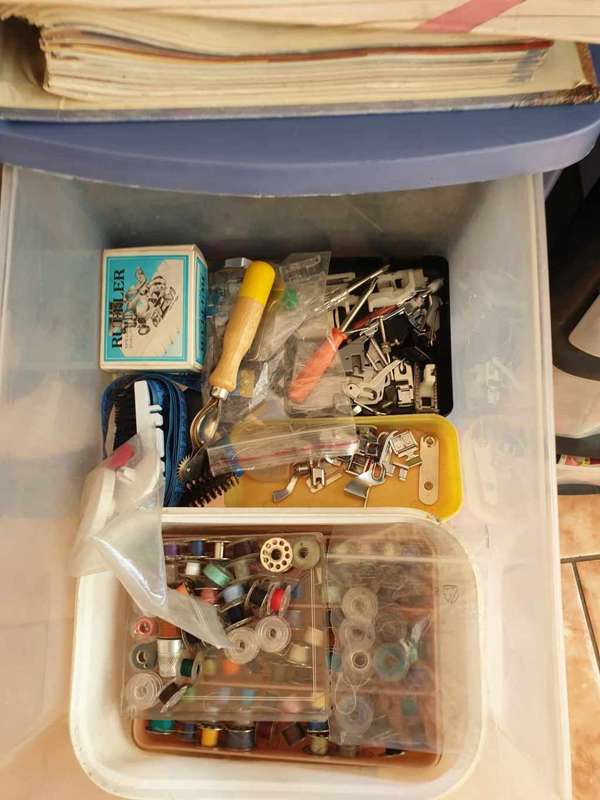 LARGE QUANTITY OF SEAMSTRESS STOCK, HUNDREDS OF ITEMS, EVERTHING YOU NEED.