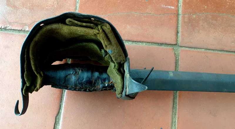 ANTIQUE 18/EARLY 19 TH CENTURY PATENDED BASKET HILT SWORD BATTLE WORN