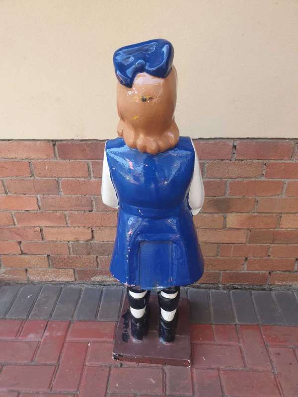 VERY RARE SPASTIC SOCIETY RIBBONS GIRL MONEY DONATION BOX 112 CM TALL