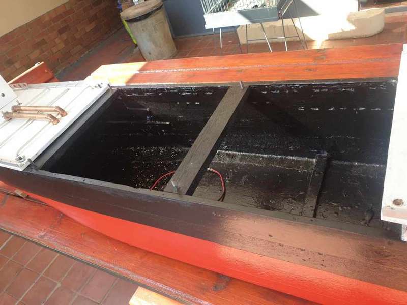 ONE OF A KIND HAND BUILT WOODEN TANKER SHIP 2.8 M APPROX 1:125 SCALE