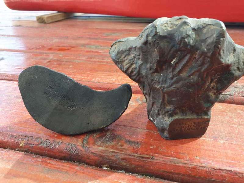 2 X SMALL BRONZES BY K  CALDER