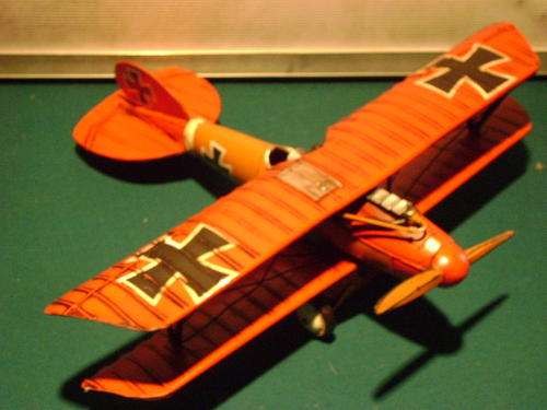 EXCLUSIVE JAYLAND WW1 RED BARON ALBATROS PLANE IN HEAVY GUAGE PLATE