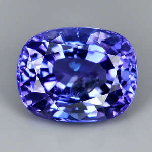 1.94ct 8x6mm. CUSHION NATURAL GEM VIOLET BLUE TANZANITE