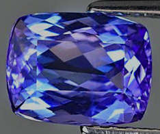 3.50CT VVS NATURAL CUSHION VIOLET BLUE TANZANITE D'BLOCK
