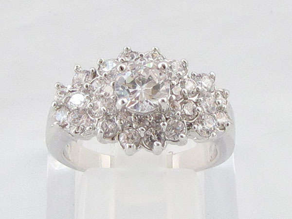 1.38CT S WHITE DIAMOND 14KT STAMPED GOLD RING SZ 8