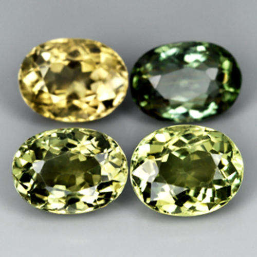 3.06ct 4pcs LOT OVAL NATURAL GEM BI-COLOR TOURMALINE