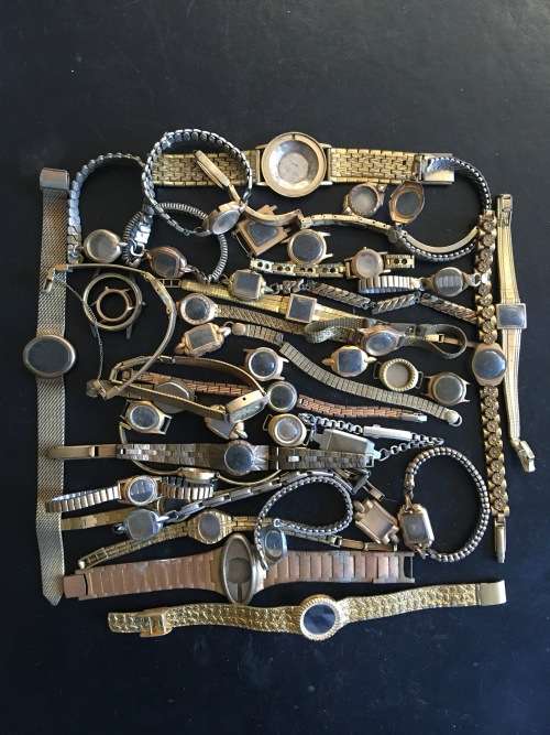 Ladies Swiss watch straps and cases - gold plated
