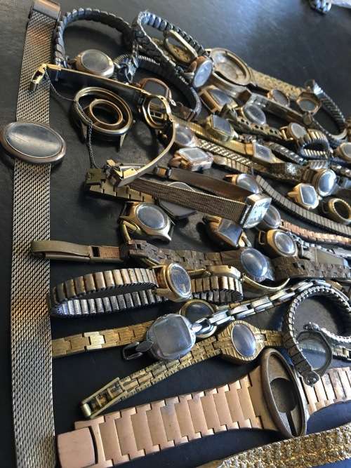 Ladies Swiss watch straps and cases - gold plated