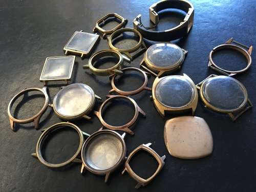 Swiss watch cases - all gold plated