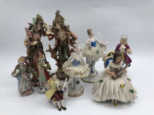 Magnificent Dresden porcelain figurines - no reserve