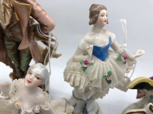 Magnificent Dresden porcelain figurines - no reserve