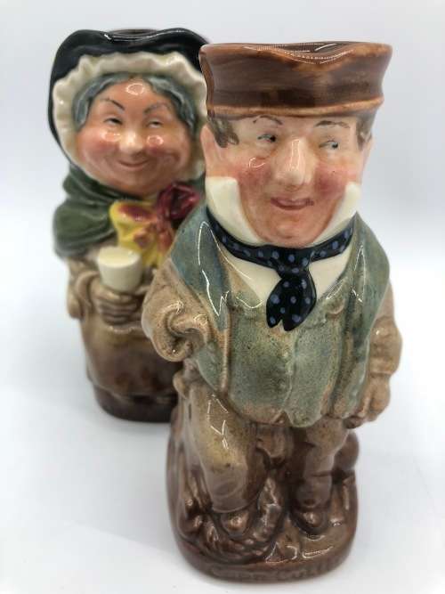 Royal Doulton Jugs Sairey Gamp & Capt Cuttle - perfect condition