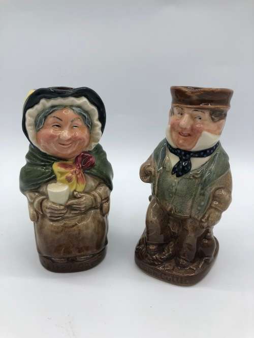 Royal Doulton Jugs Sairey Gamp & Capt Cuttle - perfect condition