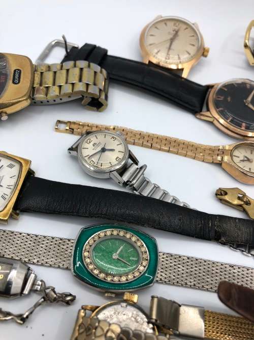 Swiss watches and watch parts - two massive lots one price